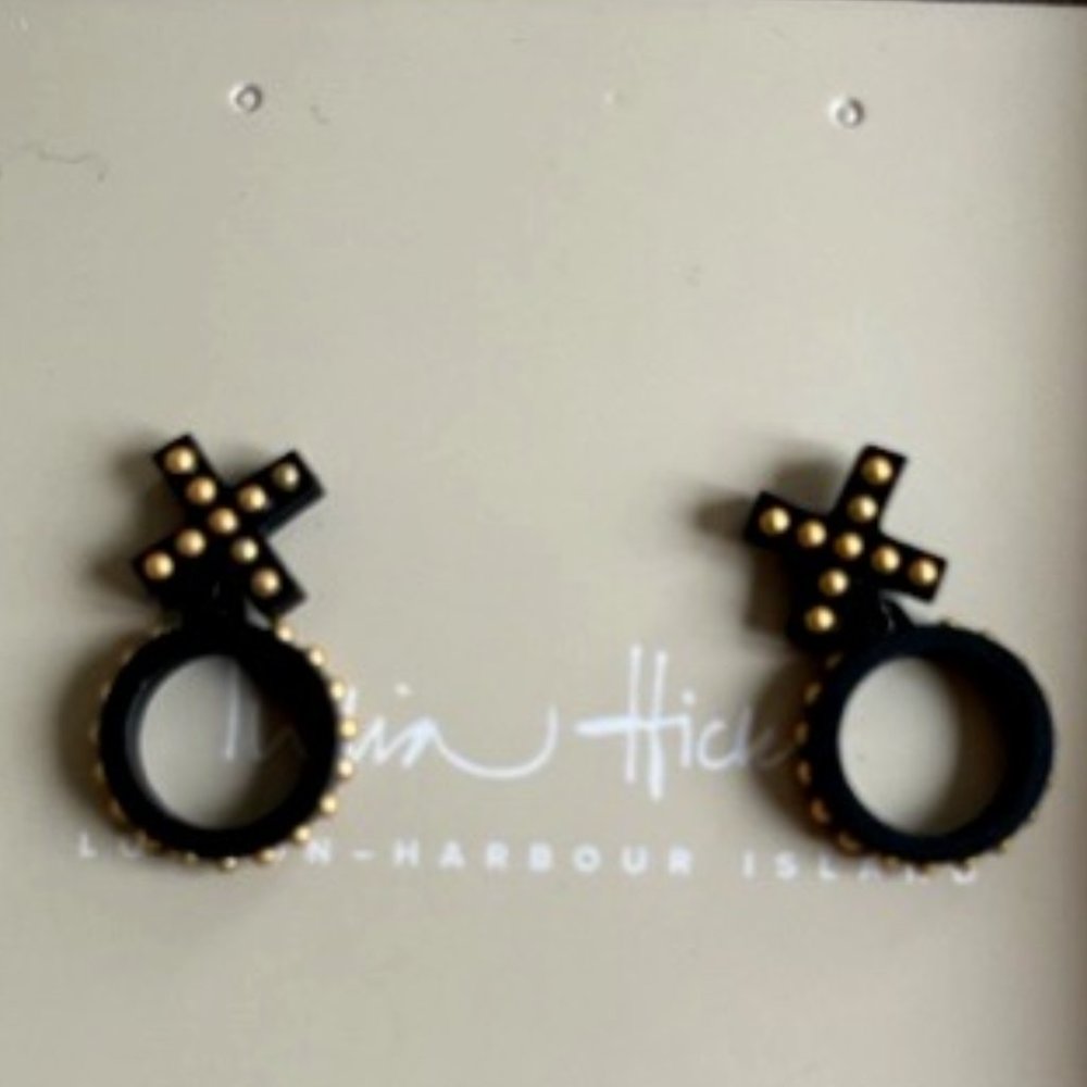 New in Box India Hicks IH Stud Earrings